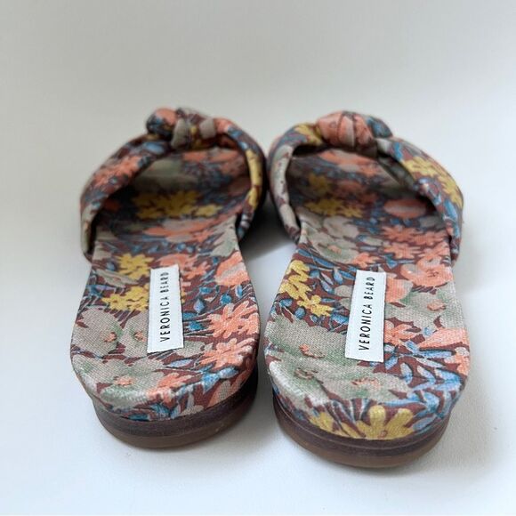 NEW Veronica Beard Etra Knot Slide Sandal in Earthy Floral US 7 MSRP $275 - Picture 4 of 6